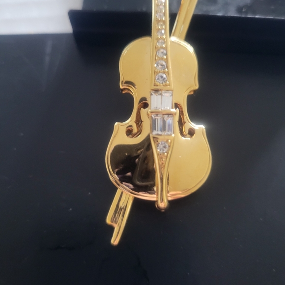 Swarovski Vintage Violin Pin - Picture 3 of 5
